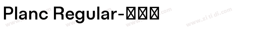 Planc Regular字体转换